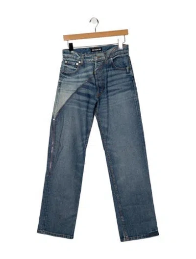 Pre-owned Eb Denim Mid-rise Straight Leg Jeans In Blue