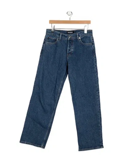 Pre-owned Eb Denim Mid-rise Straight Leg Jeans In Blue