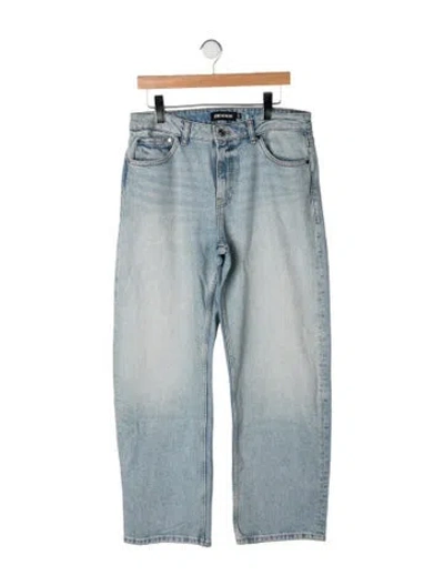 Pre-owned Eb Denim Mid-rise Straight Leg Jeans In Blue