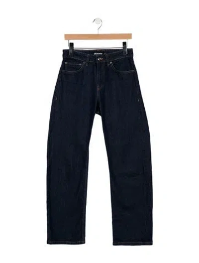 Pre-owned Eb Denim Mid-rise Straight Leg Jeans In Blue