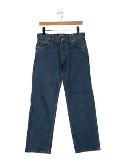Pre-owned Eb Denim Mid-rise Straight Leg Jeans In Blue