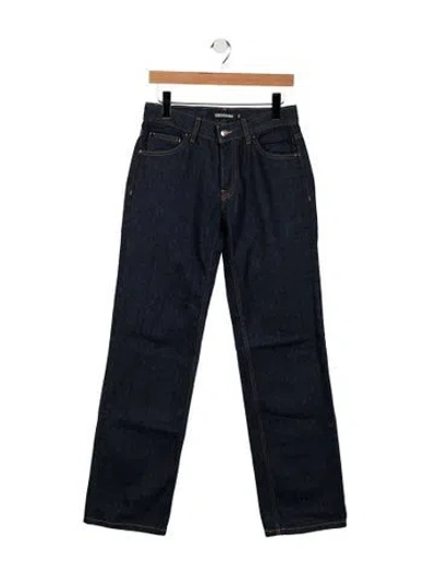 Pre-owned Eb Denim Mid-rise Straight Leg Jeans In Blue