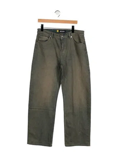 Pre-owned Eb Denim Mid-rise Straight Leg Jeans W/ Tags In Green