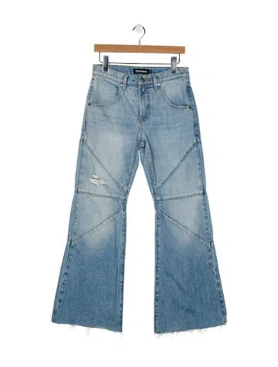 Pre-owned Eb Denim Mid-rise Wide Leg Jeans In Blue