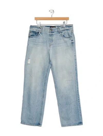 Pre-owned Eb Denim Mid-rise Wide Leg Jeans In Blue