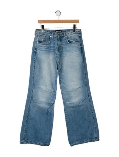 Pre-owned Eb Denim Mid-rise Wide Leg Jeans In Blue