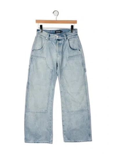 Pre-owned Eb Denim Mid-rise Wide Leg Jeans In Blue