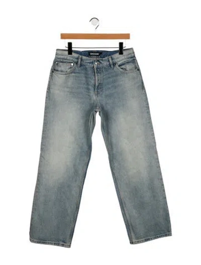 Pre-owned Eb Denim Mid-rise Wide Leg Jeans In Blue