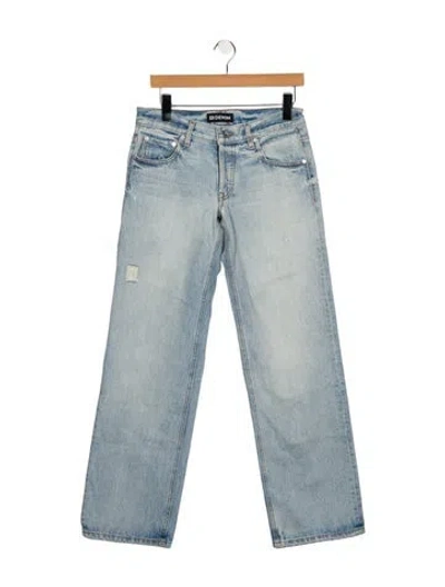 Pre-owned Eb Denim Mid-rise Wide Leg Jeans In Blue