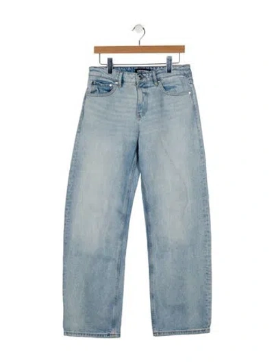 Pre-owned Eb Denim Mid-rise Wide Leg Jeans In Blue