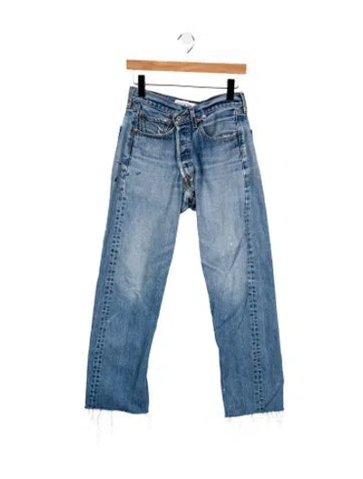 Pre-owned Eb Denim Mid-rise Wide Leg Jeans In Blue