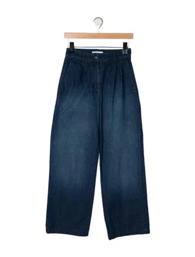Pre-owned Eb Denim Mid-rise Wide Leg Jeans In Blue