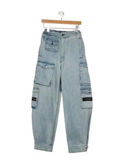 Pre-owned Eb Denim Mid-rise Wide Leg Jeans In Blue