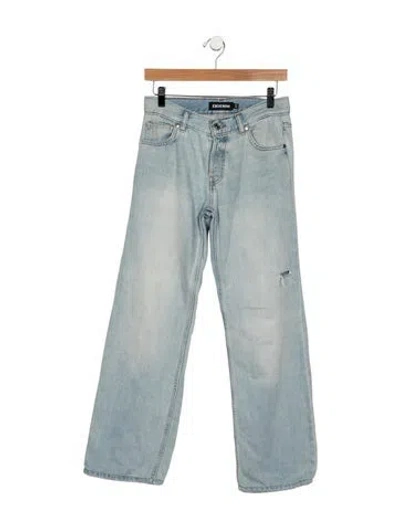 Pre-owned Eb Denim Mid-rise Wide Leg Jeans In Blue