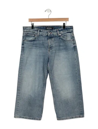 Pre-owned Eb Denim Mid-rise Wide Leg Jeans In Blue