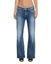 Eb Denim Miley Slouchy Mid Rise Bootcut Jeans In Blue Latch In Blue