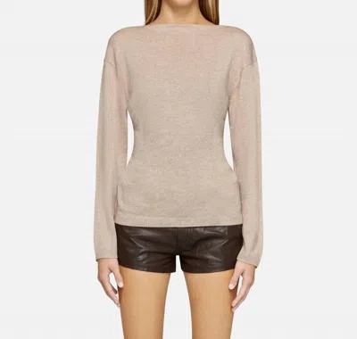 Eb Denim Millie Boatneck Sweater In Beige In Nude