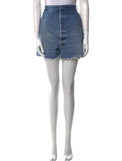 Pre-owned Eb Denim Mini Shorts In Blue