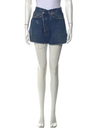 Pre-owned Eb Denim Mini Shorts In Blue