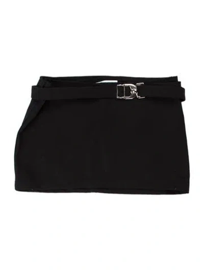 Pre-owned Eb Denim Mini Skirt In Black