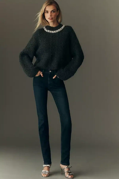 Eb Denim Moss Mid-rise Skinny Jeans In Gray