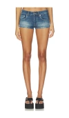 Eb Denim Paloma Micro Short In Blue