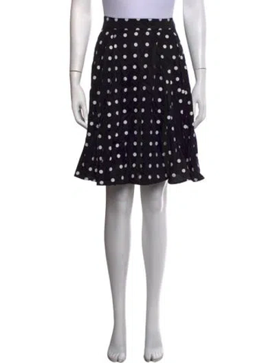 Pre-owned Eb Denim Polka Dot Print Mini Skirt In Black