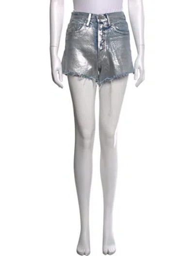 Pre-owned Eb Denim Printed Mini Shorts In Blue