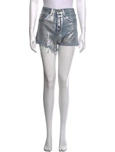 Pre-owned Eb Denim Printed Mini Shorts In Blue