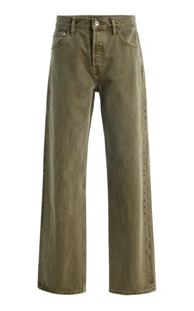 Eb Denim Rigid Mid-rise Baggy Jeans In Green