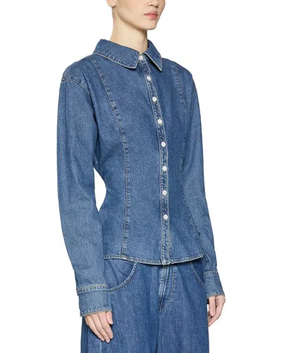 Eb Denim Rose Blouse In Blue