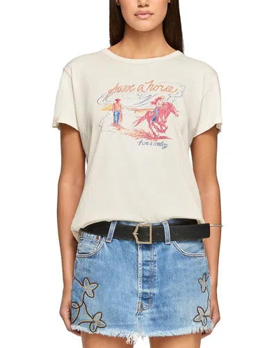 Eb Denim Save A Horse Baby T-shirt In  Vintage White