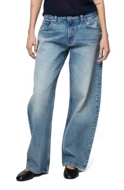 Eb Denim Shifter Bowed Wide Leg Jeans In Blue