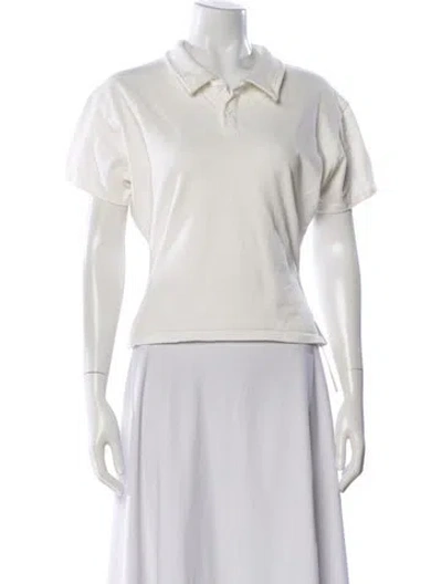 Pre-owned Eb Denim Short Sleeve Polo In White