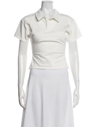 Pre-owned Eb Denim Short Sleeve Polo In White