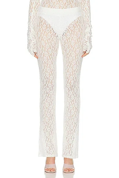 Eb Denim Split Hem Jegging In Off White