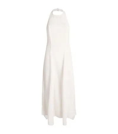 Eb Denim Stella Halterneck Midi Dress In White
