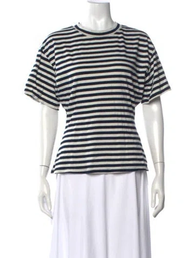 Pre-owned Eb Denim Striped Crew Neck T-shirt In Blue