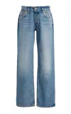 Eb Denim Studded Rigid Low-rise Baggy Jeans In Light Wash