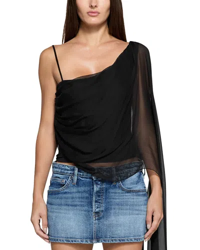 Eb Denim Tess Layered Top In Black