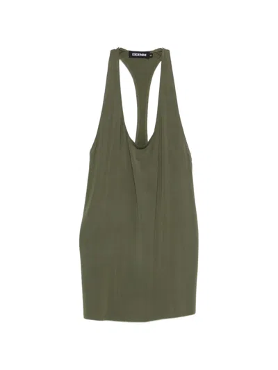 Eb Denim Valley Racer-back Mini Dress In Green