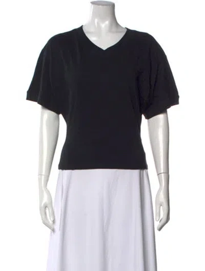 Pre-owned Eb Denim V-neck Short Sleeve T-shirt W/ Tags In Black