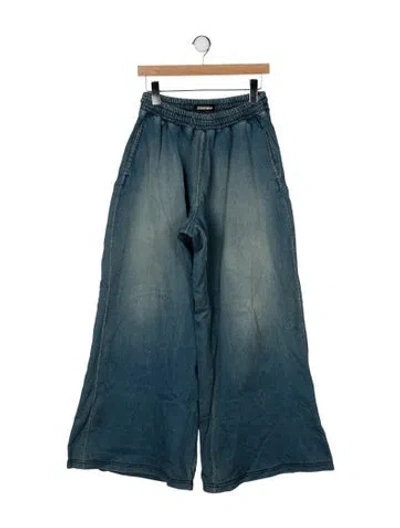 Pre-owned Eb Denim Wide Leg Pants In Blue