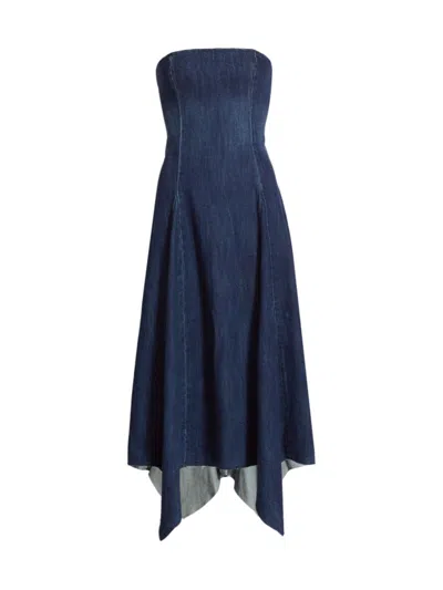 Eb Denim Women's Eliana Denim Strapless Midi-dress In Montrose