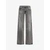Eb Denim Womens Mazzy Belt-loop Five-pocket Regular-fit Wide-leg Jeans In Mazzy