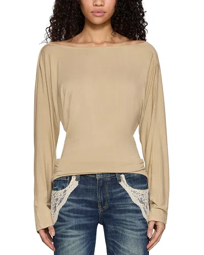 Eb Denim Zinnia Long Sleeve Top In Animal Print