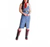 Eb Luxe Charlie Mae Fitted Dress In Denim