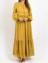 Eb Luxe Glimmer Maxi Dress In Gold In Gold