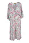 Ebarrito Multicolor Abstract Polyester Dress In Multi