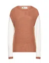 Ebarrito Woman Sweater Brown Size Onesize Acrylic, Polyamide, Wool, Mohair Wool In Brown